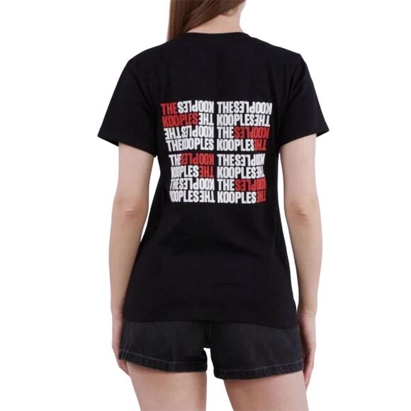 The Kooples Women’s Black Logo Graphic Print T-Shirt Size S - Picture 2 of 15
